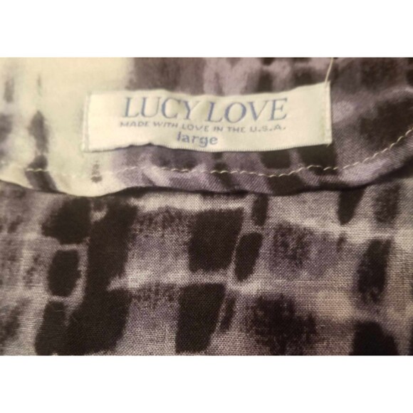 Lucy Love Womens Hippie Boho Tie Dye Fringe Cardigan Sz L - Picture 2 of 9